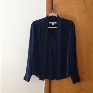 100% Silk DVF Tie-Neck Blouse